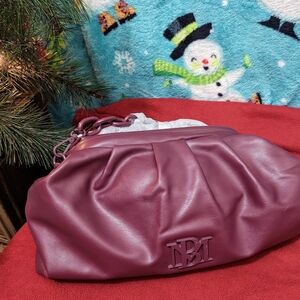 Elegant Purple Leather Clutch